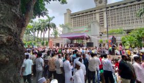 আজও উত্তাল নগরভবন এলাকা