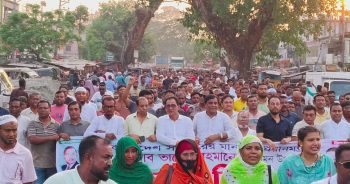 তারেক রহমানের আগমন উপলক্ষে নাভারন বাজারে বিএনপির বর্ণাঢ্য প্রচার মিছিল