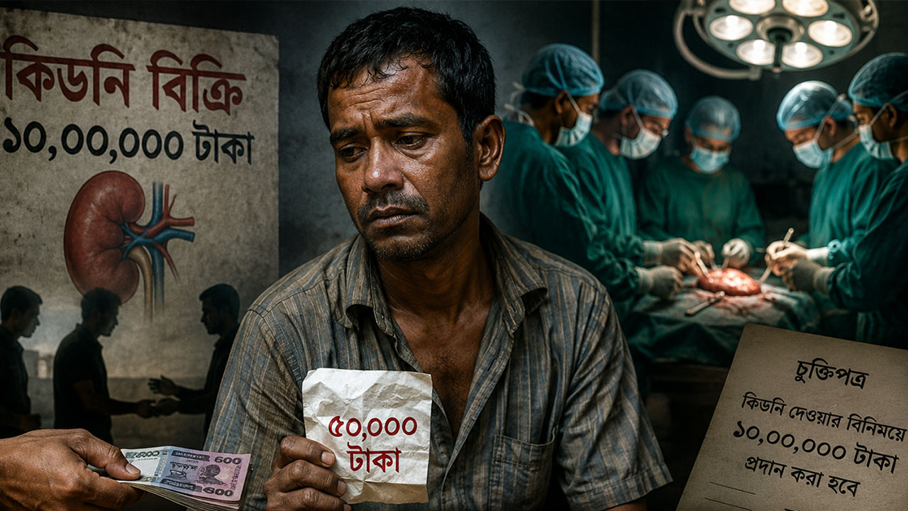 গাইবান্ধার দিনমজুরের কিডনি বিক্রির চক্রের কবলে পড়ে প্রতারণার শিকার, আদালতে মামলা