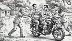 চুয়াডাঙ্গায় অস্ত্রের মুখে জিম্মি করে দুই মোটরসাইকেলসহ মিলাদের খিচুড়ি ছিনতাই