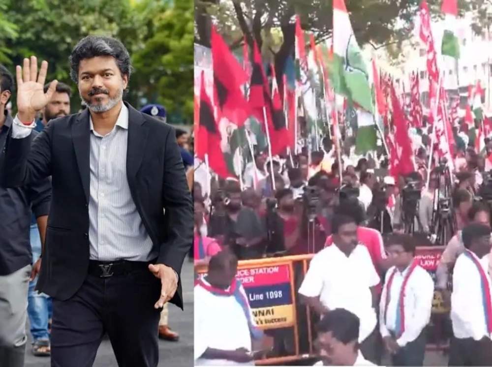 এবার বিক্ষোভে যোগ দিল থালাপাতি বিজয়ের দল