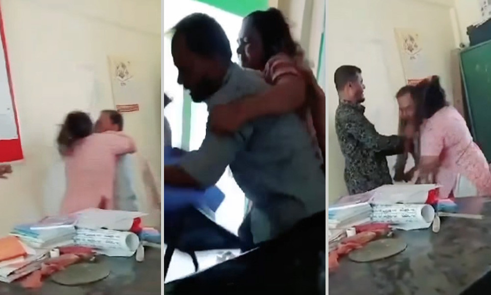 স্কুলে হাতাহাতি করা সেই শিক্ষক দম্পতিকে উপজেলার একজনকে উত্তরে অন্যজনকে দক্ষিণে বদলি
