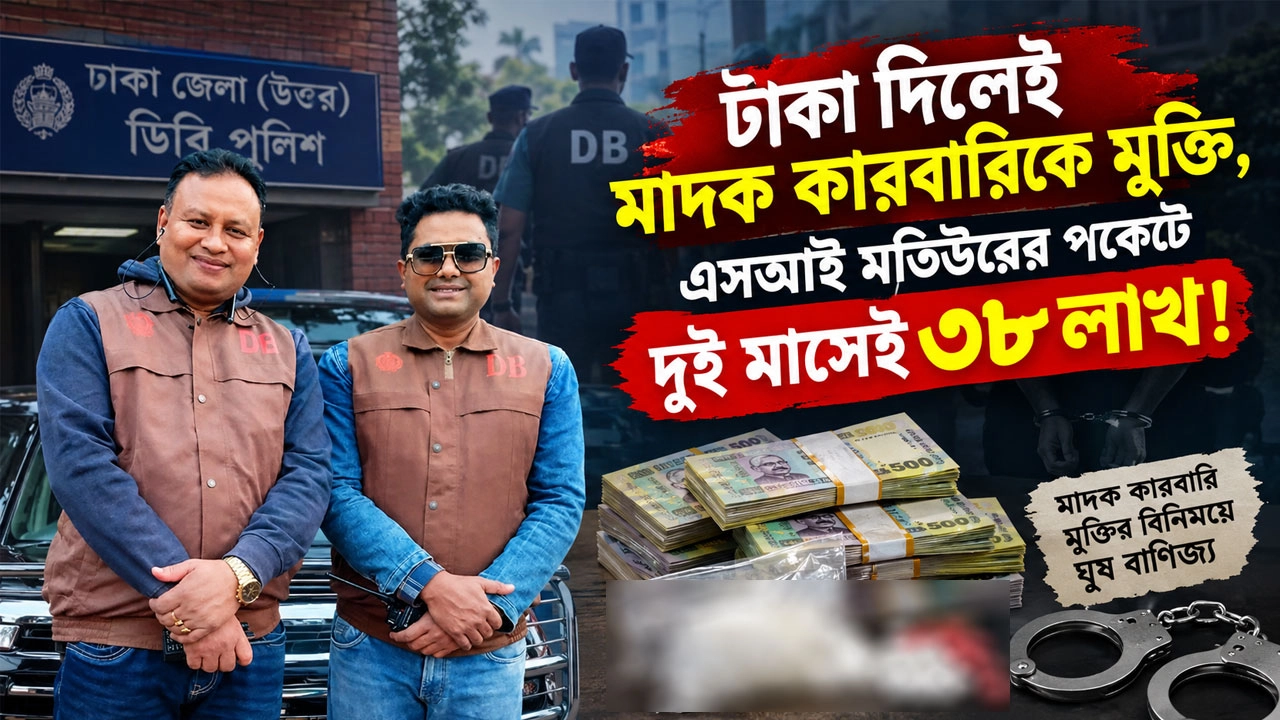 টাকা দিলেই মাদককারবারিকে মুক্তি, এসআই মতিউরের পকেটে দুই মাসেই ৩৮ লাখ!